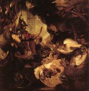 Sir Joshua Reynolds The Infant Hercules Strangling Serpents in his Cradle Spain oil painting artist